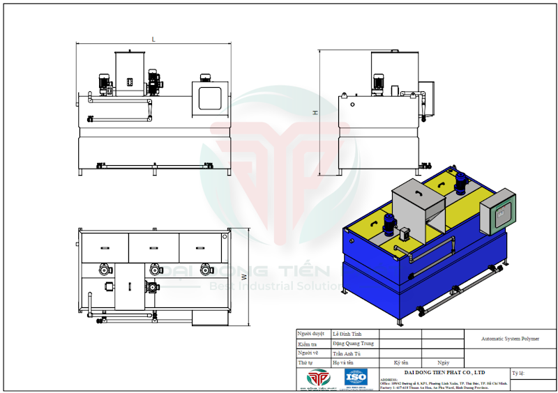 Automatic polymer mixing system model DDTP-AP2000
