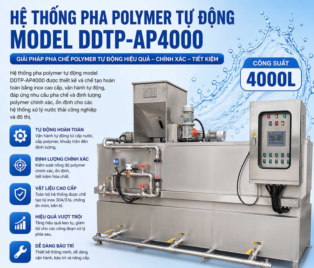 Hệ thống pha polymer tự động model DDTP-AP4000