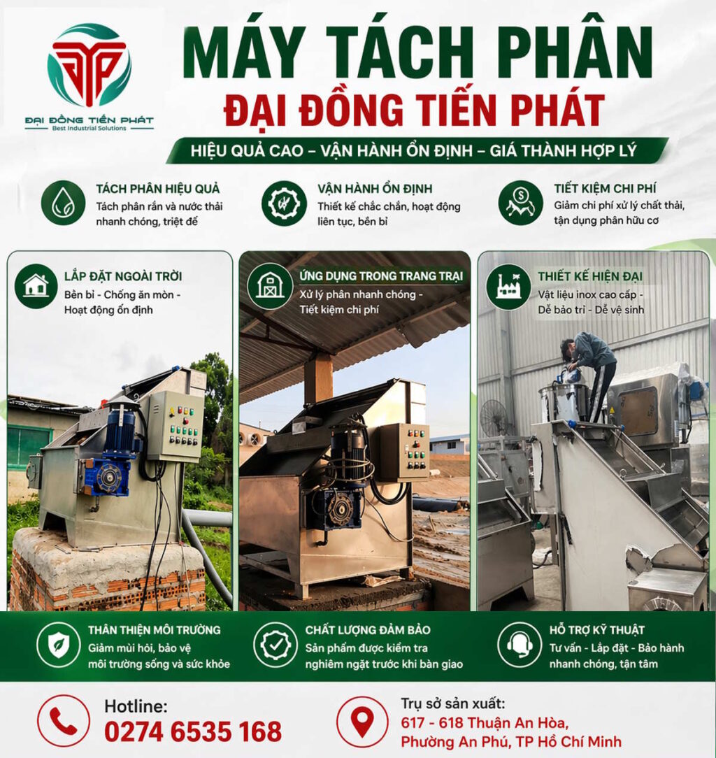 Máy tách phân model DDTPD20 chất lượng cao