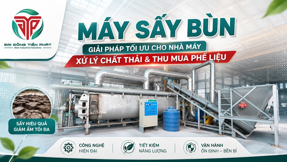 máy sấy bùn ngành thủy sản nên dùng loại máy nào