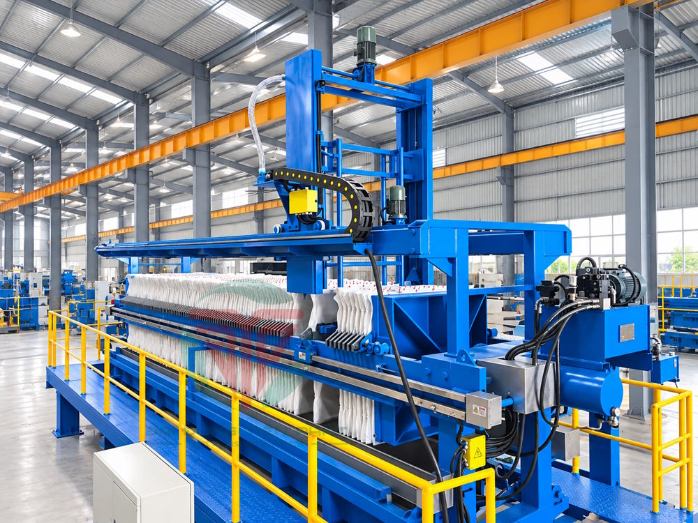 Máy ép bùn khung bản rửa tự động
